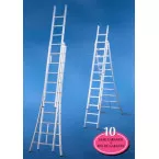 Solid D 3-Section Convertible Ladder 3x8 Rungs per Piece