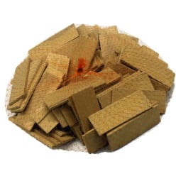 Cales plates en hêtre 80x26x4mm jaune / 100pce