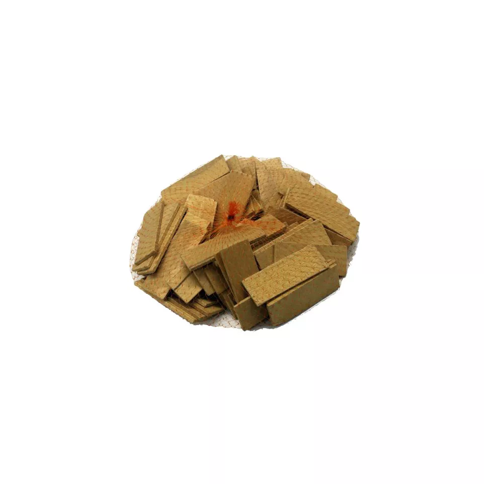 Platte blokjes in beuk 80x26x4mm geel...