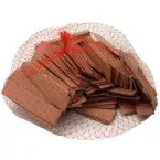 Cales plates en hêtre 80x24x2mm rouge / 100pce