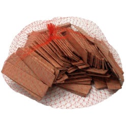 Cales plates en hêtre 80x22x2mm rouge / 100pce
