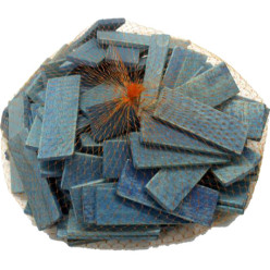 Platte blokjes in beuk 80x20x5mm blauw / 100pce