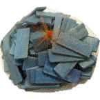 Platte blokjes in beuk 80x20x5mm blauw / 100pce
