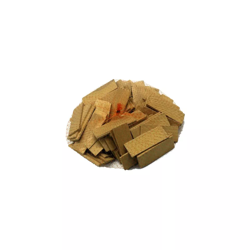 Platte blokjes in beuk 80x20x4mm geel...