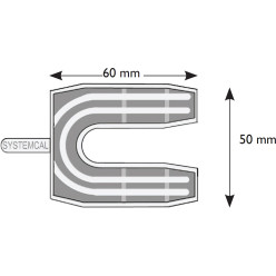 Flat Fork Spacers with Pre-Cut Notch 60x50mm / 600 pieces