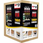 Combibox colle polyuréthane 750ml Rectavit Easy-Fix Turbo (10 cartouches + pistolet + cleaner) / pce