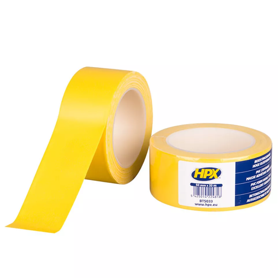 Ruban PVC de coffrage HPX jaune 50mm...