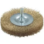 Ronde borstel met messing gegolfde draden / pce