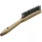 Brush with Wooden Handle and Steel Bristles per Piece