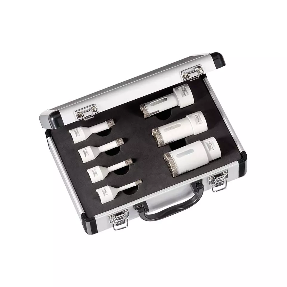 Set van 7 karaat diamanten ringen / pce