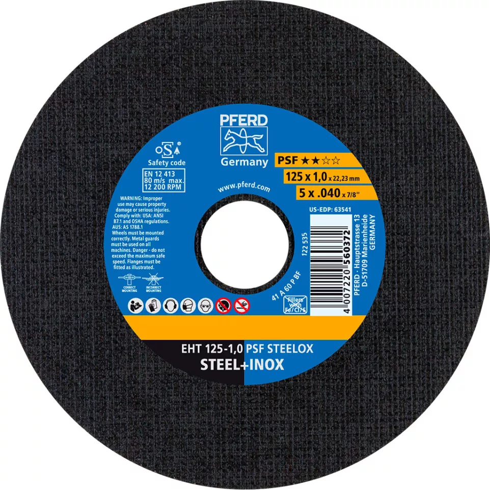 Disque à tronçonner acier/inox Pferd...