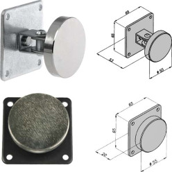 Articulated Back Plate for Magnetic Retainers / pcs