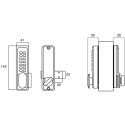 Mechanical Code Mortise Lock / pc
