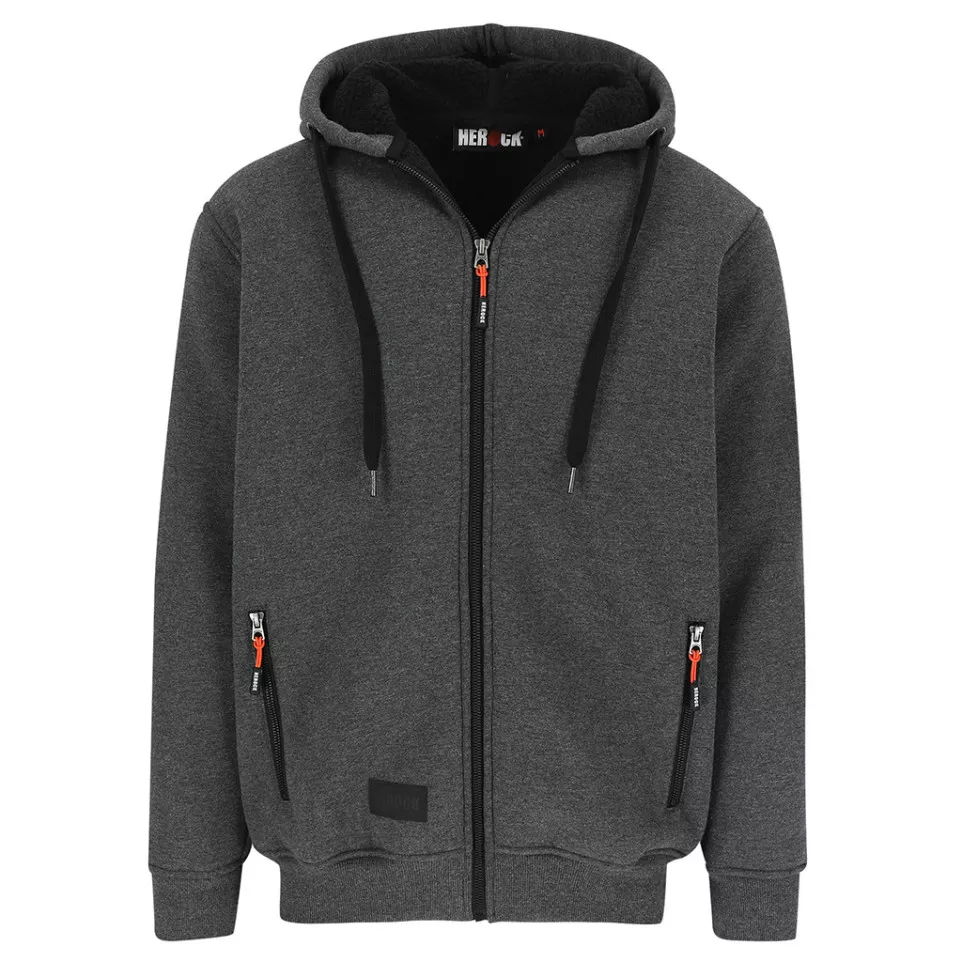 Herock grijs L gevoerde hoodie / pce