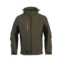 Softshell jas kaki/zwart Herock Trystan S / pce