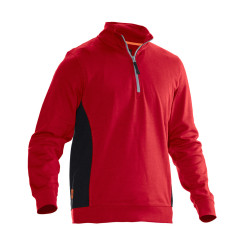 Sweatshirt met halve rits rood Practical Line 5401 XL / pce