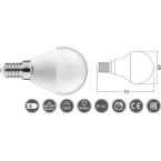 Ampoule poire dépolie LED...