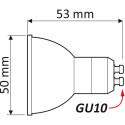 GU10 LED Bulb Warm White 5W 450 lm Frosted Glass per piece