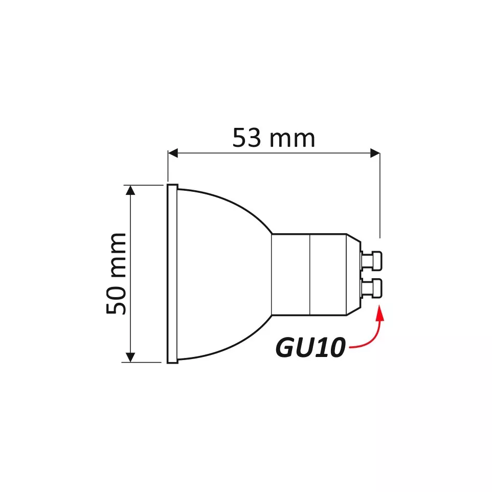 Warm wit 5W GU10 LED lamp 450 lm mat...
