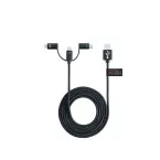 Cable de recharge USB Multi 3 interfaces (câble 1,5M) / pce