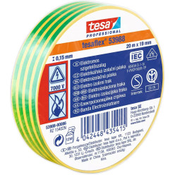 Bande isolante Tesa vert/jaune 19mmx20 m / 20m