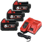 Set van 3 accu's 18V - 5Ah...