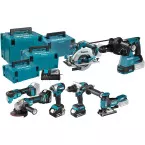 Combopacks 7 Machines MAKITA 18 volts  5,0 Ah  DLX7012T3J / pce