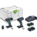 Festool TID 18 C 3.1-Set T18 18V Slagmoeraanzetter / boormachineset / pce