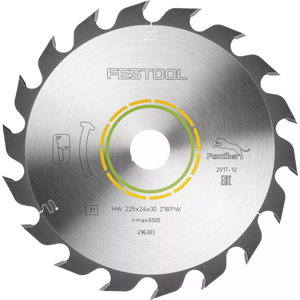 Festool Saw Blade 225x2.6 Z18 for CS...