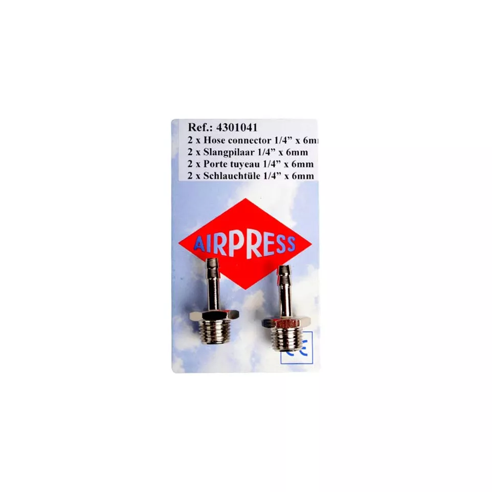 Raccord rapide / porte tuyau ¼ / 2pce