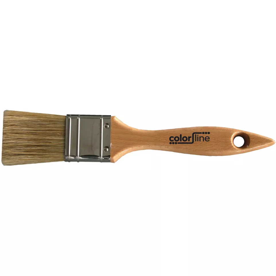 Pinceau plat à manche en bois 25mm / pce