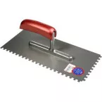 Notched Plastering Trowel 6x6mm with Wooden Handle per piece