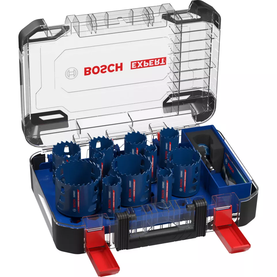 Bosch koffer met 11 gatzagen met...