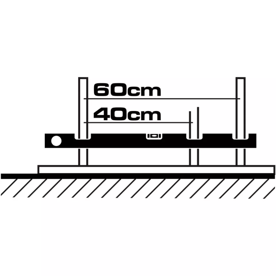 90cm droogbouwniveau voor 50mm...