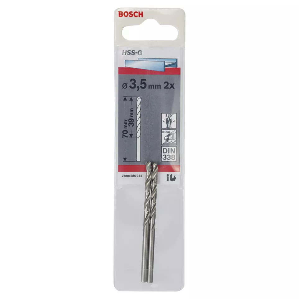 Metal Drill Bit Ø3.5mm / 2 Pieces