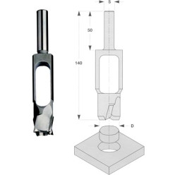 Mèche tourillon CMT D 12mm / pce