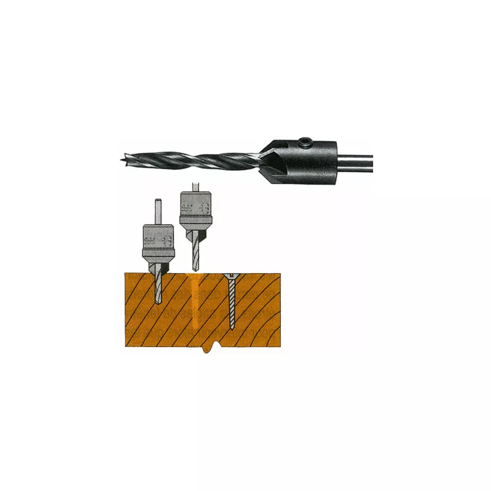 Opsteekfrees voor Ø4mm boor / pce