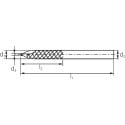 PFERD high-performance tungsten carbide burr S6x25 locksmith FVK tooth type each