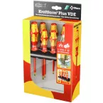 Set of 7 Insulated Slotted and PZ Screwdrivers Wera per piece