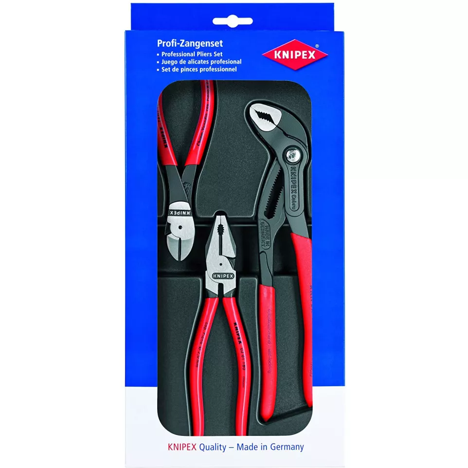 Set of 3 Knipex high leverage pliers...