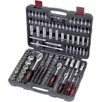 Kraftwerk koffer met 200 bits, doppen en ratels 1/4'', 3/8'', 1/2 / pce