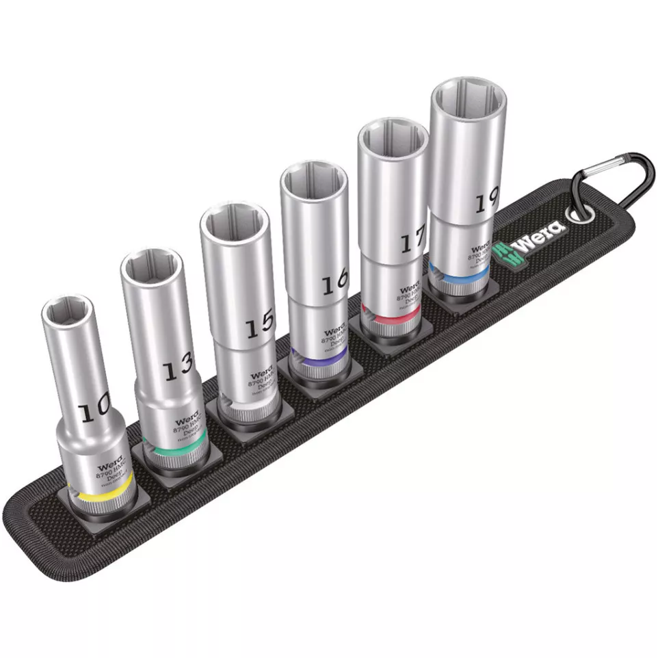 Wera Set of 6 Long Socket 1/2 inch...