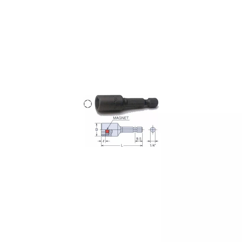 Magnetische dophouder ¼ Ø8 / pce