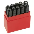 Set van 9 slagcijfers, 6mm hoog / pce