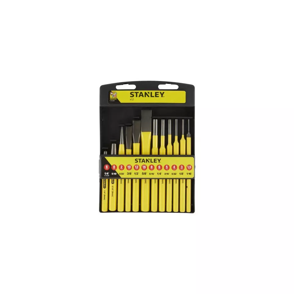 Set van 12 Stanley beitels en...