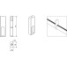 Support intermédiaire à suspendre pour barre rectangulaire titane noir / pce