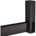 Black Titanium Rectangular Wardrobe Bar Corner Support Bracket Hanging Type per piece