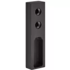 Support latéral à visser pour barre de penderie rectangulaire titane noir / pce
