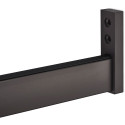 Schroefbare zijsteun voor rechthoekige titanium dressingstang, zwart / pce