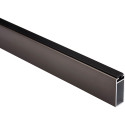 Barre de penderie rectangulaire anti-bruit titane noir 2m / 2m